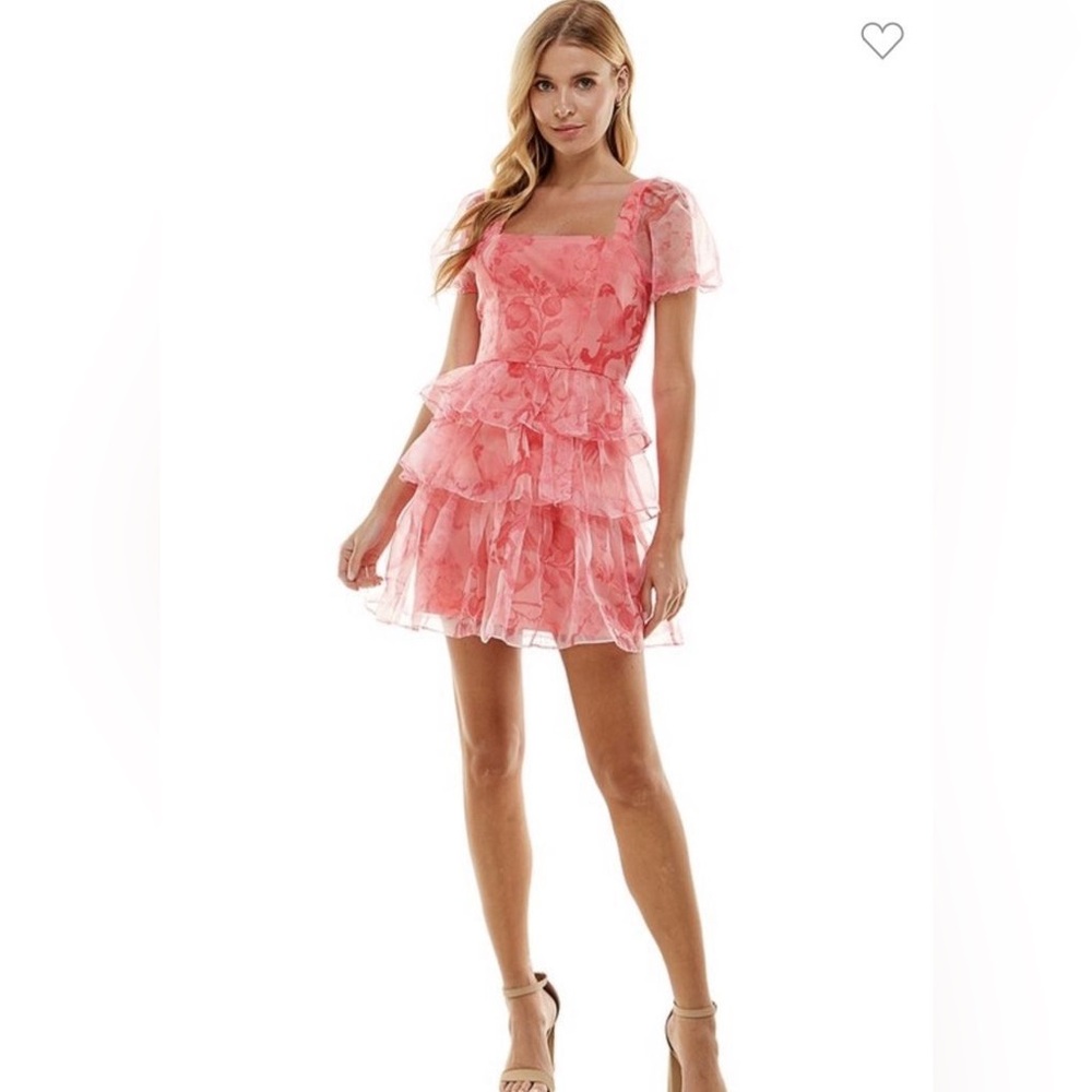 Pink floral dress